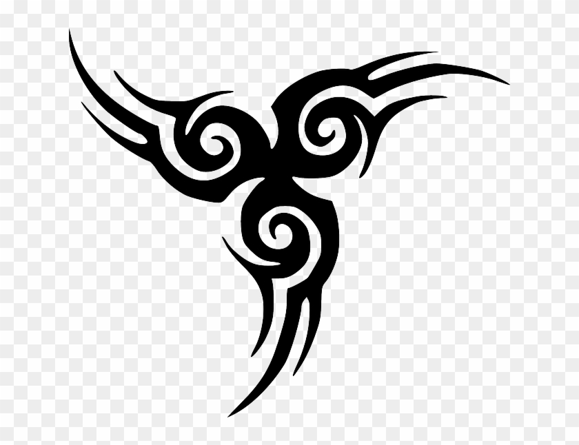 Free Vector Graphic Tattoo Black - Tribal Tattoos Clip Art - Png Download