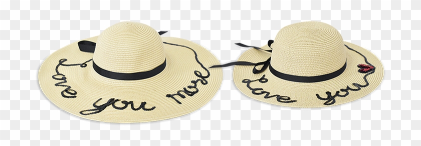 Mother And Daughter Beach Floppy Summer Hat Set - Mother Daughter Summer Hat Clipart