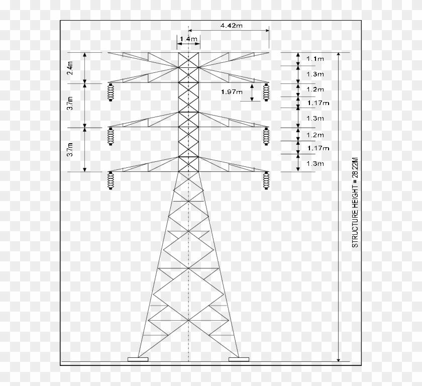 132kv Double Circuit Transmission Line - 132 Kv Double Circuit Transmission Line Clipart #4534909