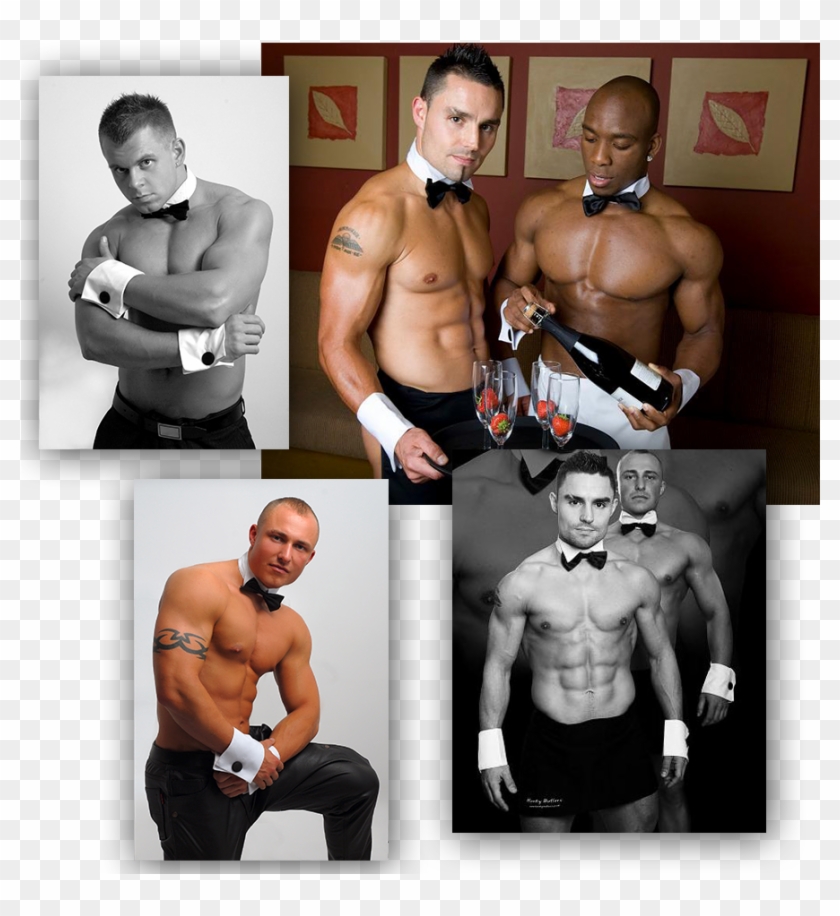 Topless Waiters - Barechested Clipart #4535415