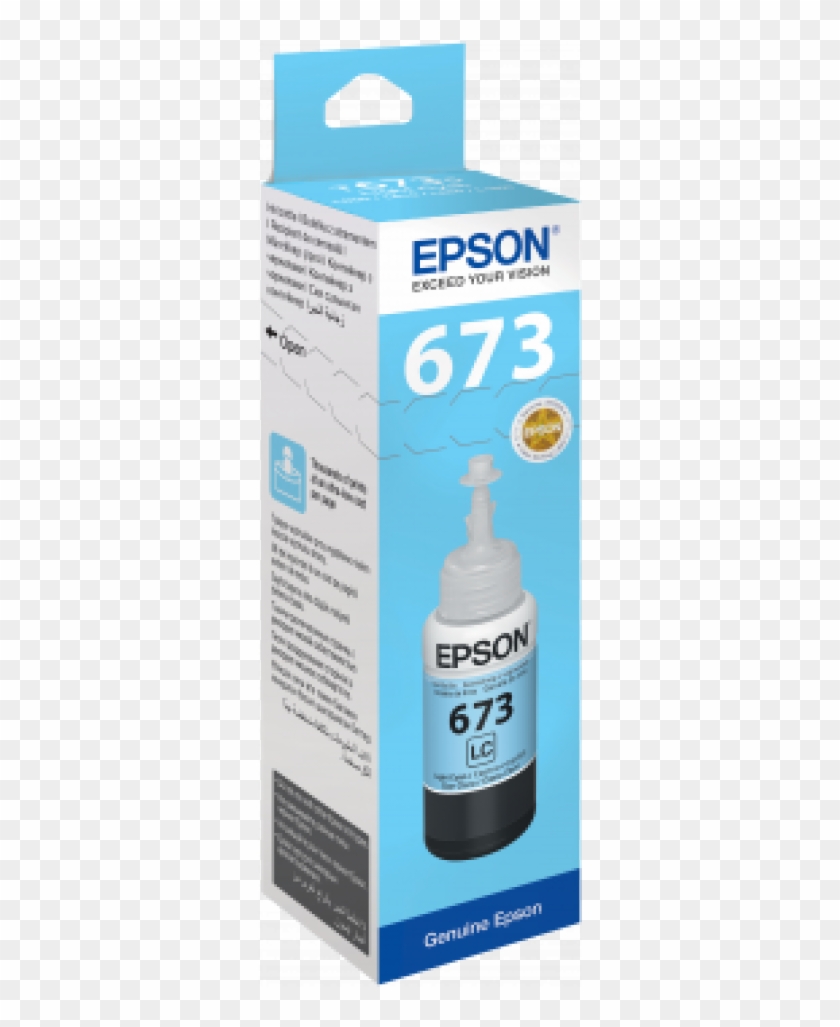 Epson T6735 Ink Bottle - Epson 673 Light Cyan Clipart