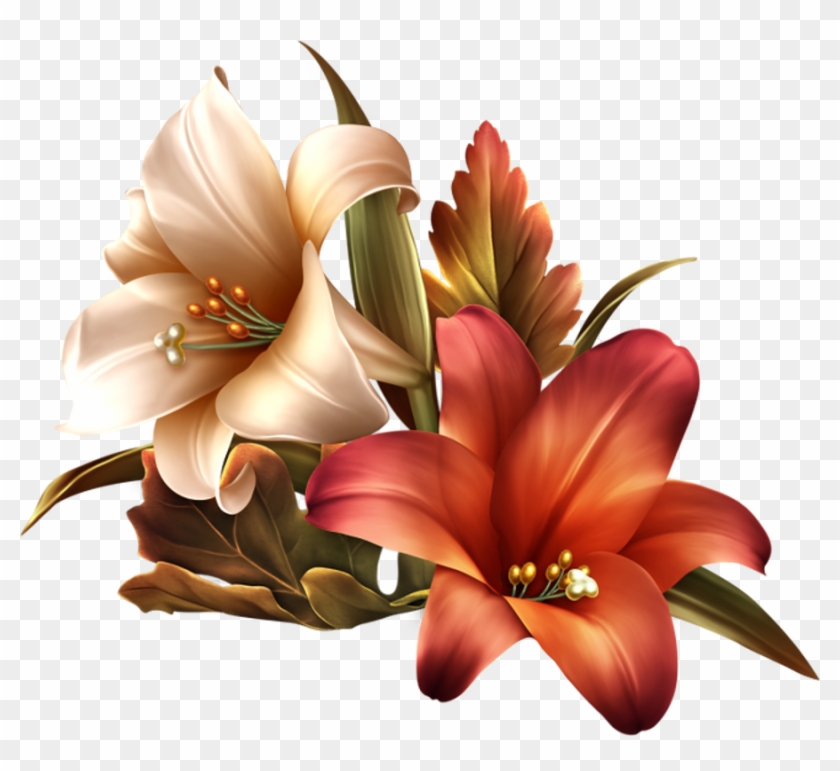 Fall Lilies - Painting Clipart #4535836