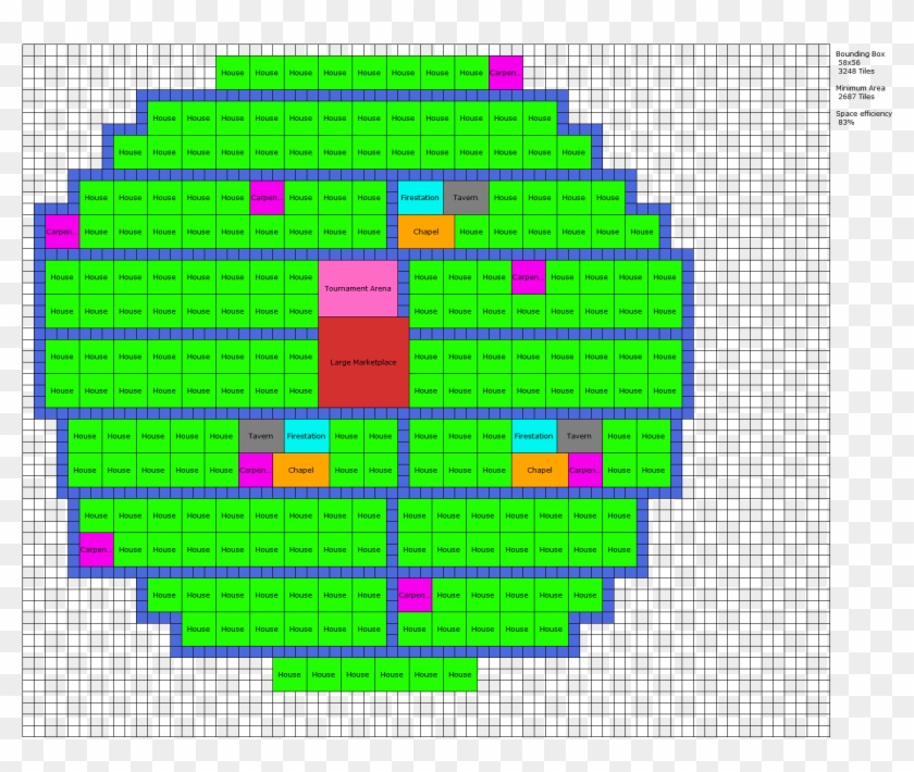 For This Layout, The Horizontal Roads Must Go From - Anno 1404 Farm Layout Clipart #4536716