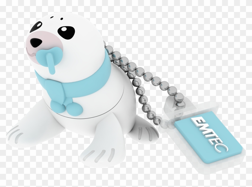 Animalitos Family Baby Seal 3/4 Closed - Clé Usb Phoque Clipart #4536853