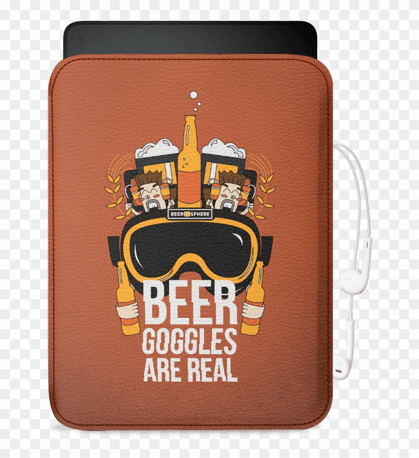 Dailyobjects Beer Goggles Real Real Leather Sleeve - Crest Clipart