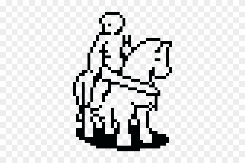 Gerik As A Ranger - Human Pixel Art Outline Clipart