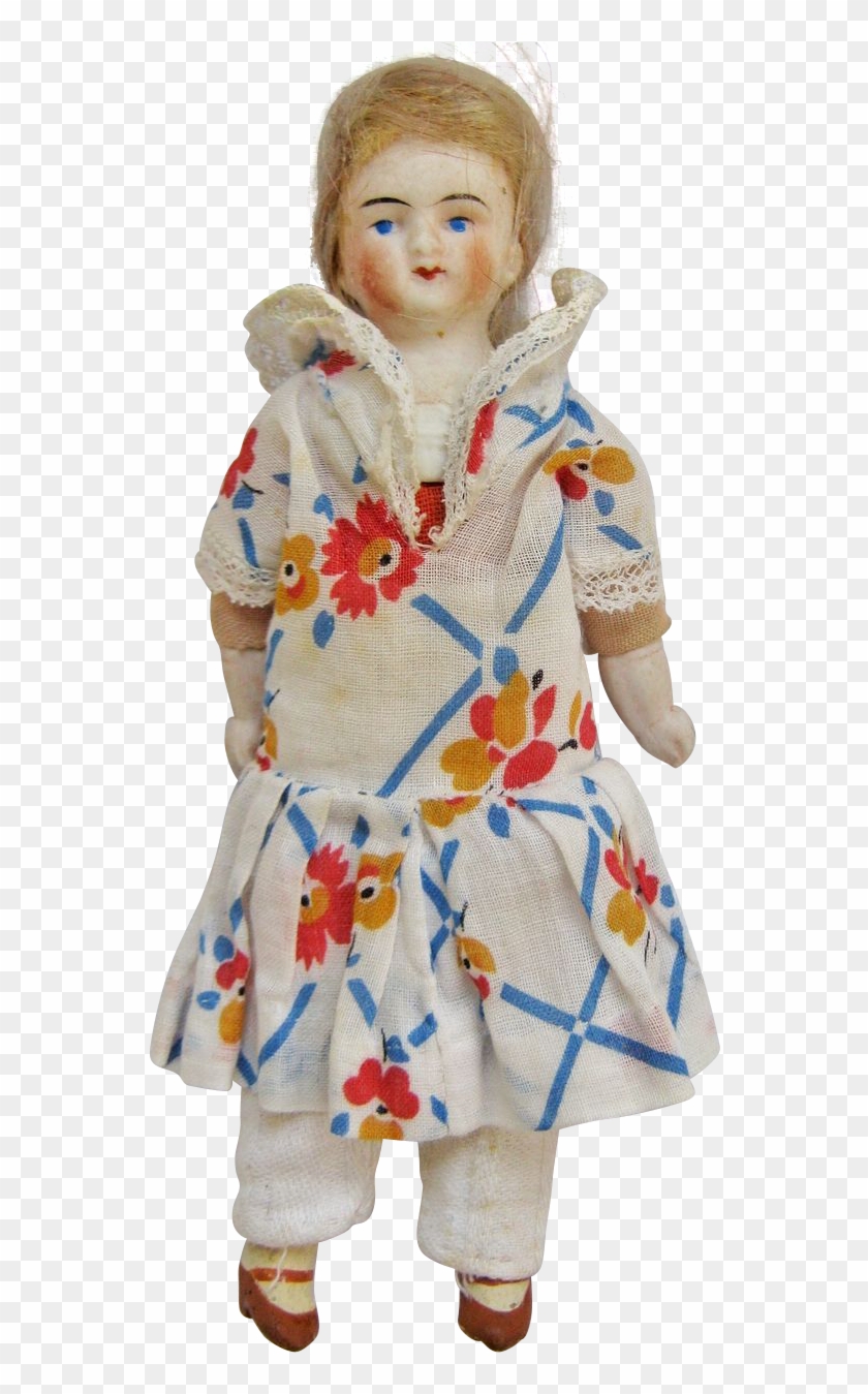 German Bisque Shoulder Head Doll House Doll Young Girl - Barbie Clipart #4537472
