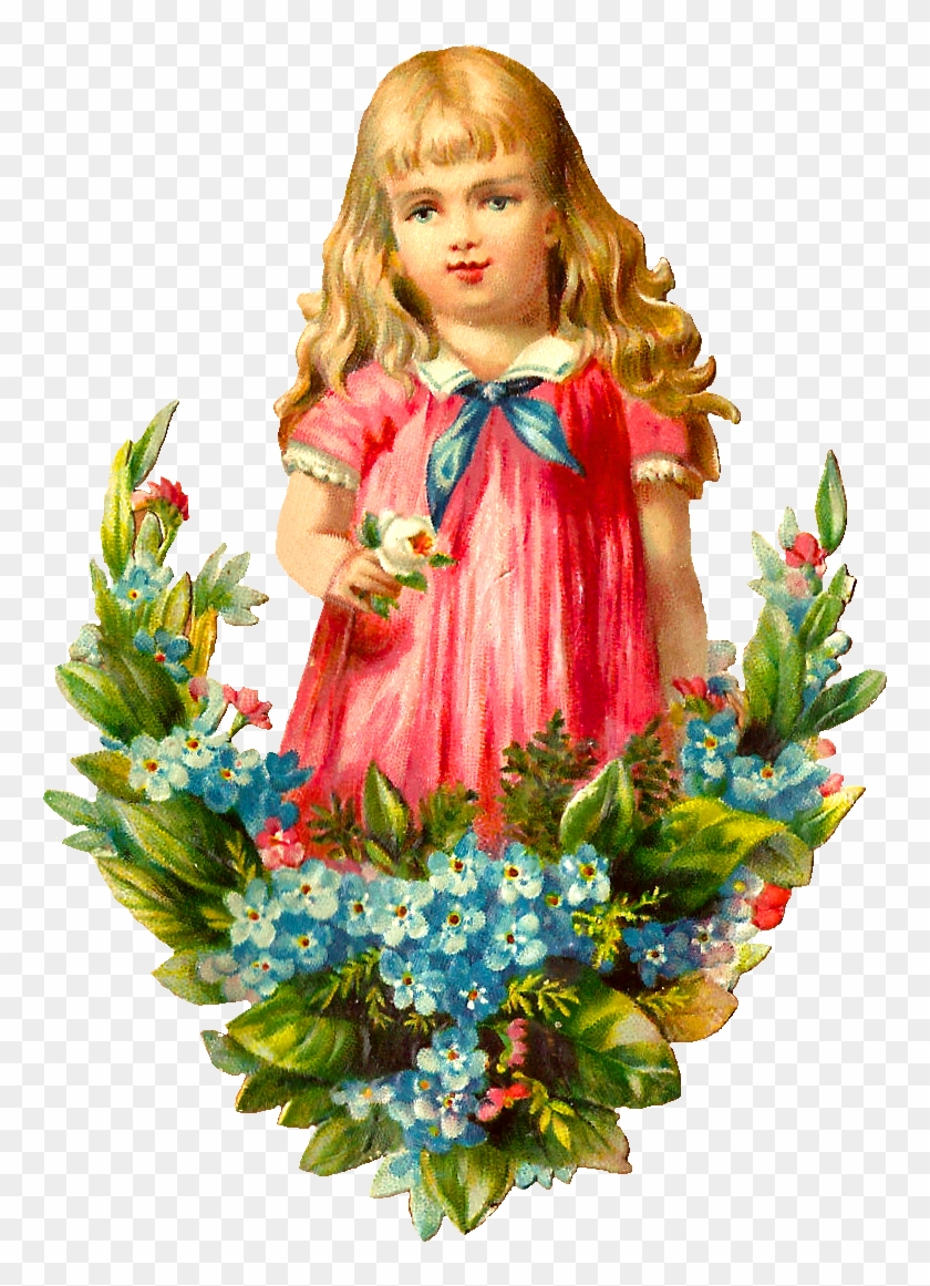 This Is A Stunningly Beautiful Graphic Of A Young Girl - Doll Clipart #4537534