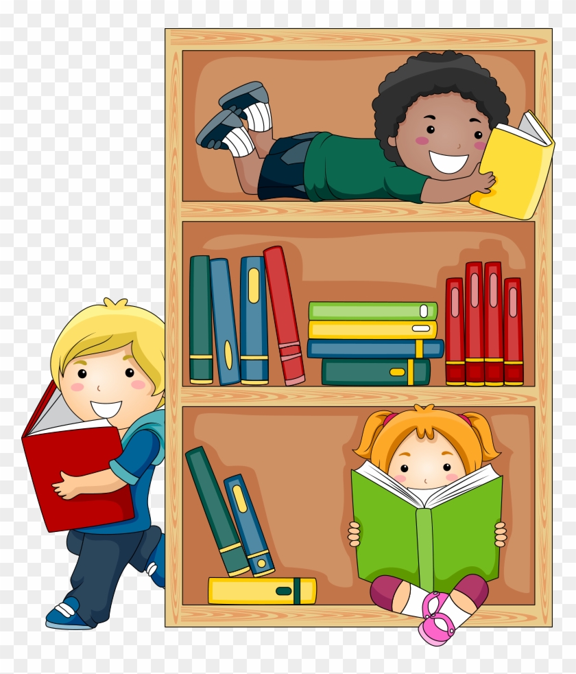 Student Reading Public Library Child Free Transparent - Books Library Kids Clipart