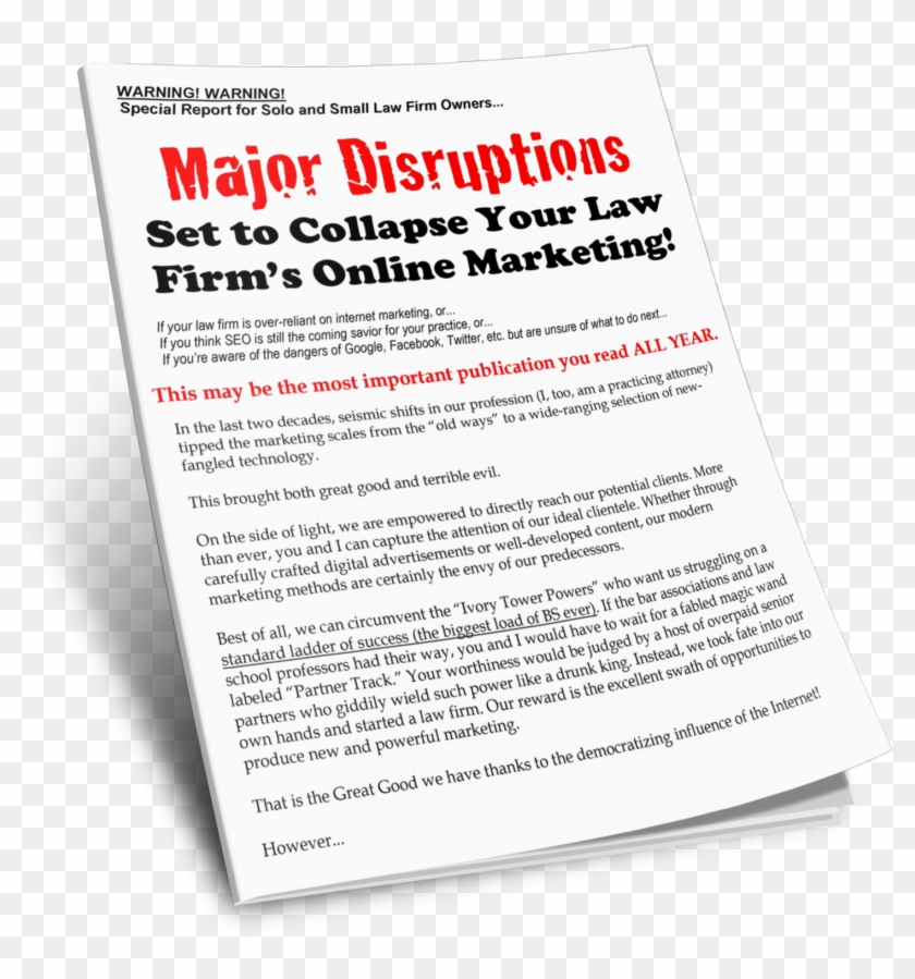 Discover The Major Disruptions Set To Collapse Your - Flyer Clipart