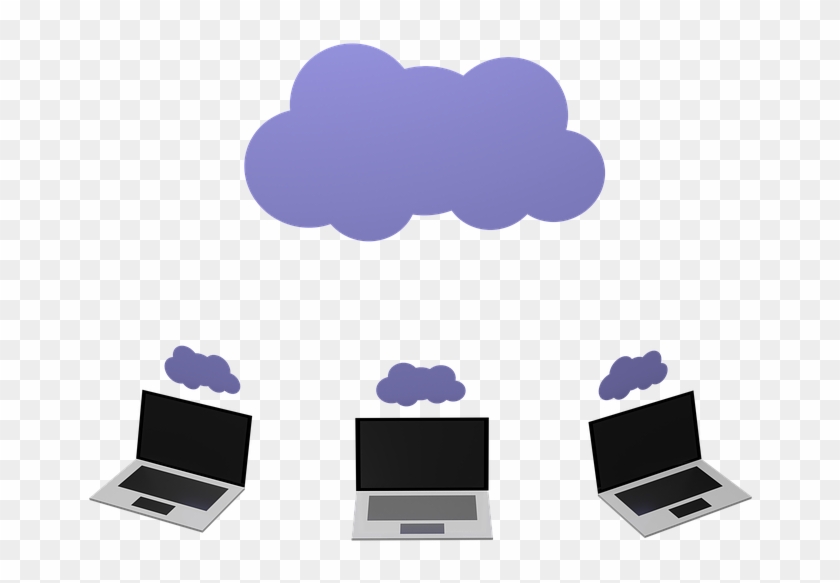 Cloud Computing Lap Tops Sky Internet Technology - Cloud Computing Clipart