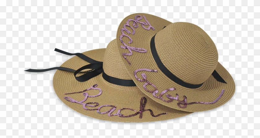Mother And Daughter Beach Floppy Summer Hat Set - Party Hat Clipart