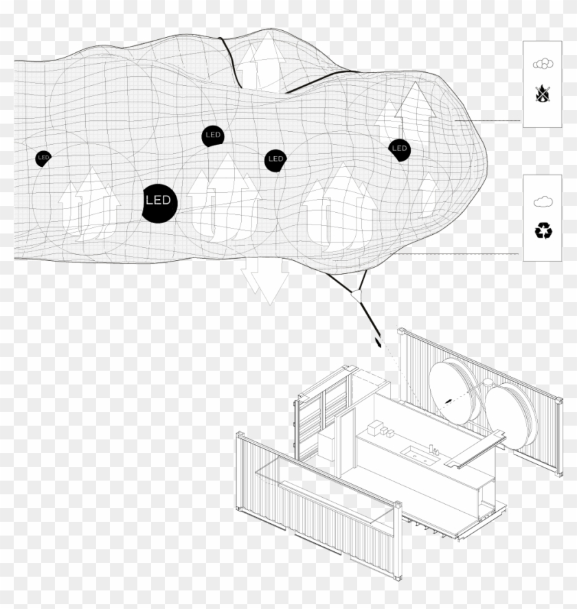 The Neighbourhoods, Floating Over The City At Night - Illustration Clipart