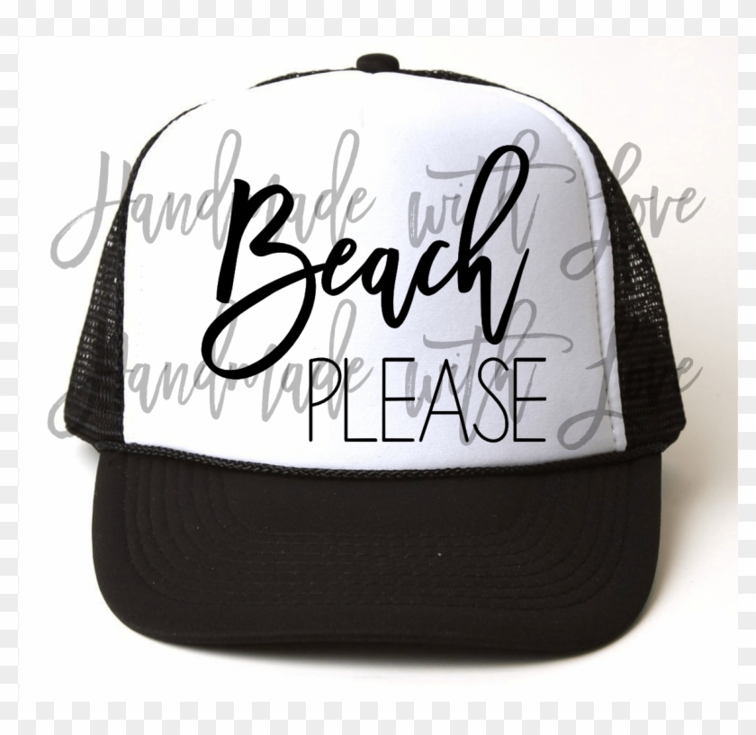 Beach Please Trucker Hat - Baseball Cap Clipart