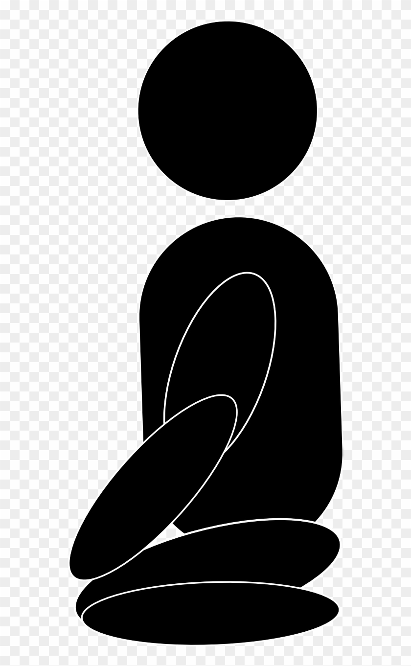 Pray Vector Silhouette - Vector Graphics Clipart #4540754