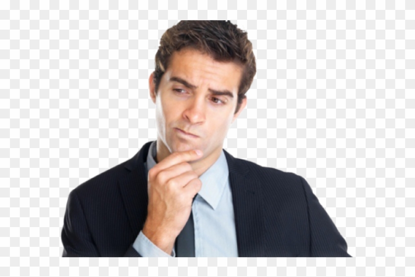 Man In Suit Thinking Clipart
