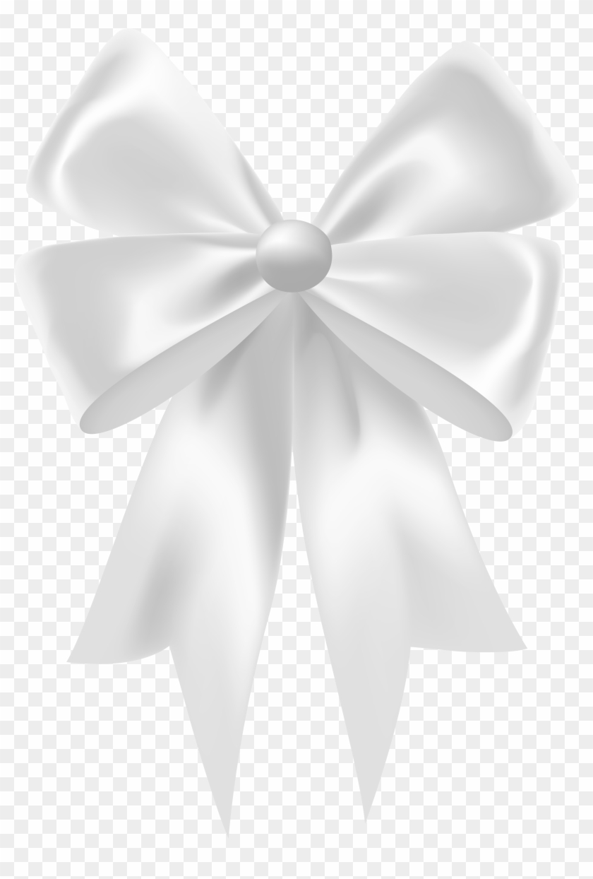 White Satin Bow Clip Art Image - White Satin Bow Clip Art - Png Download #4540845