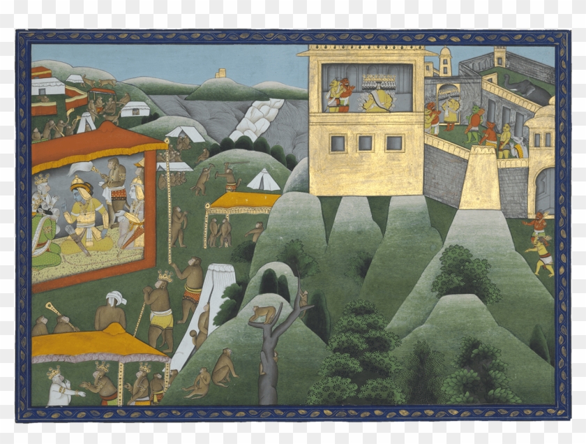 Rama Takes Counsel With His Allies As Ravana's Spies - Painting Clipart #4541235