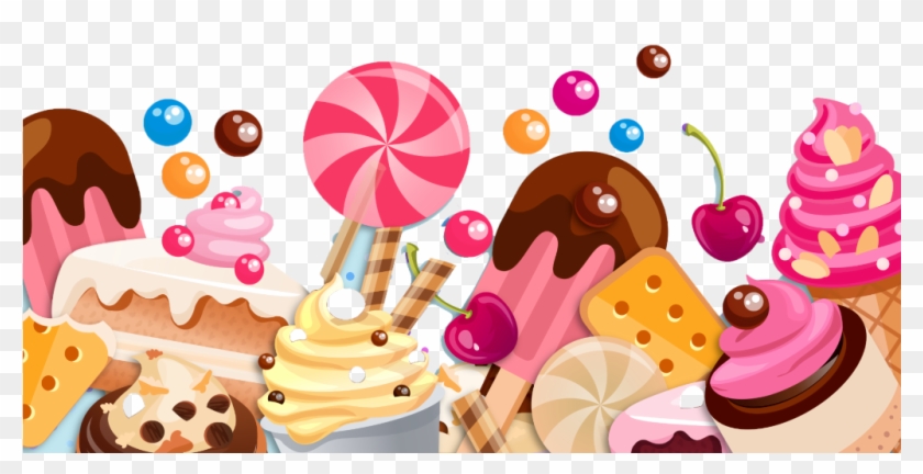 #mq #cupcake #dessert #candy #border #borders - Backdrop Candyland Theme Background Clipart