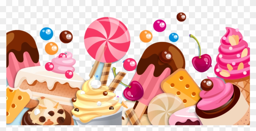 #mq #cupcake #dessert #candy #border #borders - Backdrop Candyland Theme Background Clipart #4542050