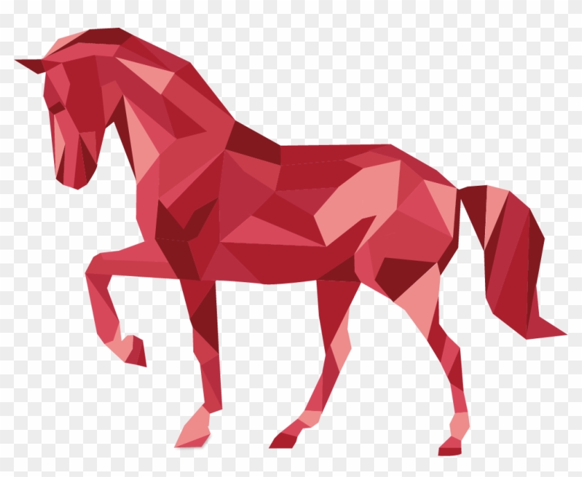 Horse Png Clipart - Horse Made Out Of Shapes Transparent Png #4542356