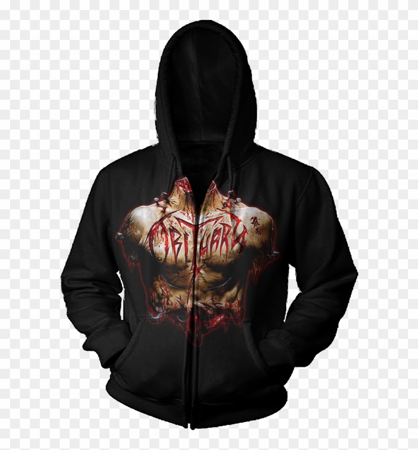Hoodie Zip Inked A - Merch Obituary Clipart #4543076