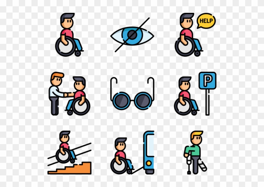 Disabled People Assistance - Icon Color Friend Png Clipart #4543329