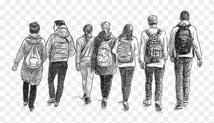 For Practitioners Supporting Young People Moving To - School Students Pencil Drawing Clipart