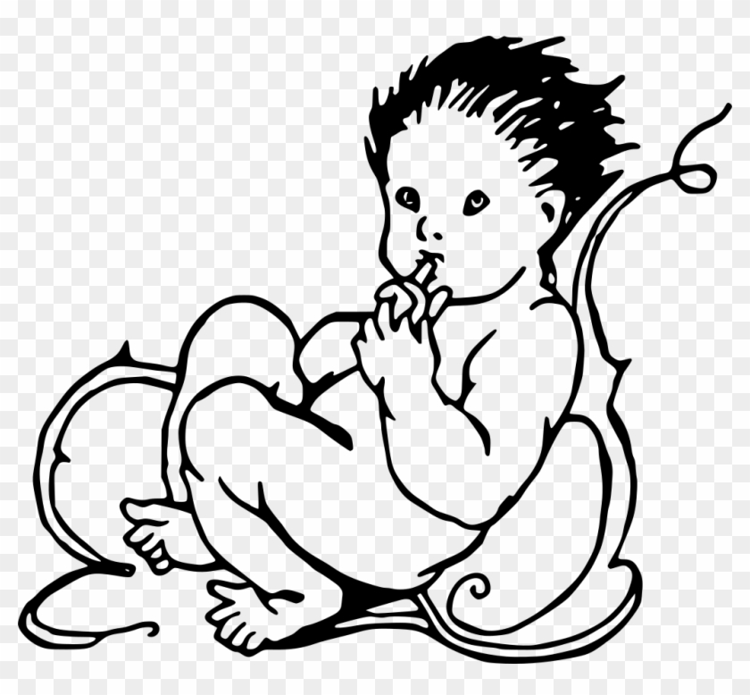 Download Png - Sketsa Bayi Baru Lahir Clipart #4543524