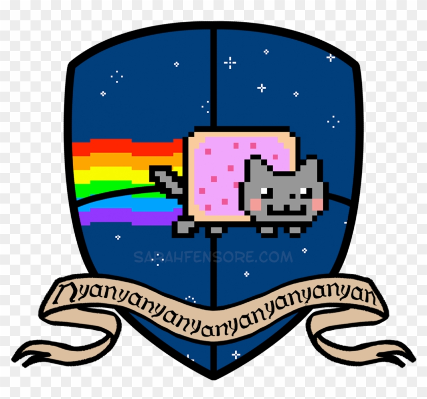 Nyan Cat Crest - Roblox Nyan Cat Gif Clipart #4543796