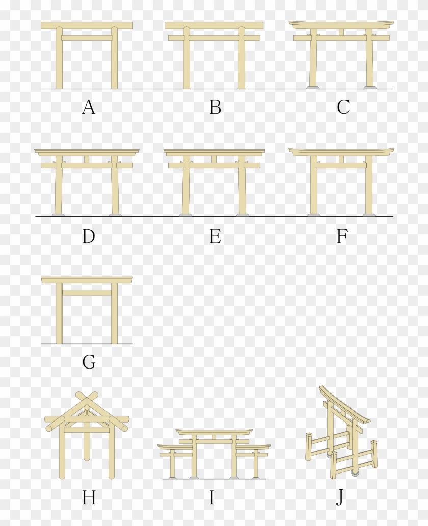 Torii Gate Variation - Torii Gate Dimensions Clipart