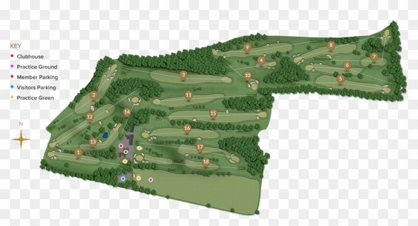 Click On Hole Number To See Details - Aerial Photography Clipart