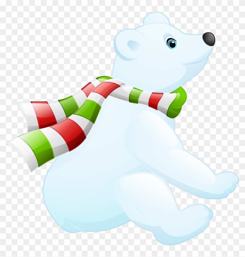 Cute Polar Bear Clip Art Image - Png Download