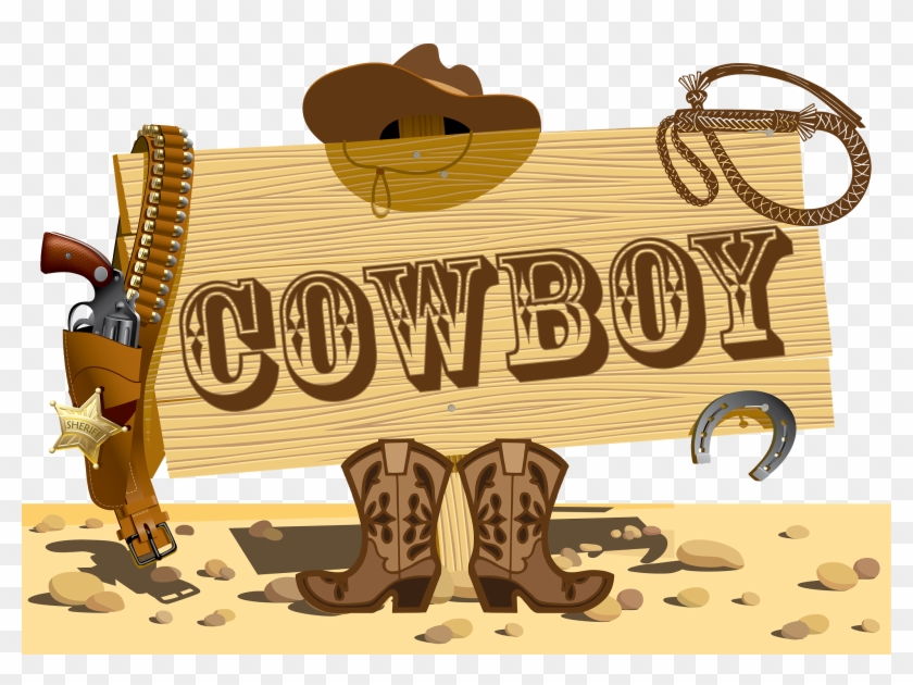 Welcome To Our Cowboy Party Wild West Themed Props - Western Saloon Saloon Png Clipart #4544219