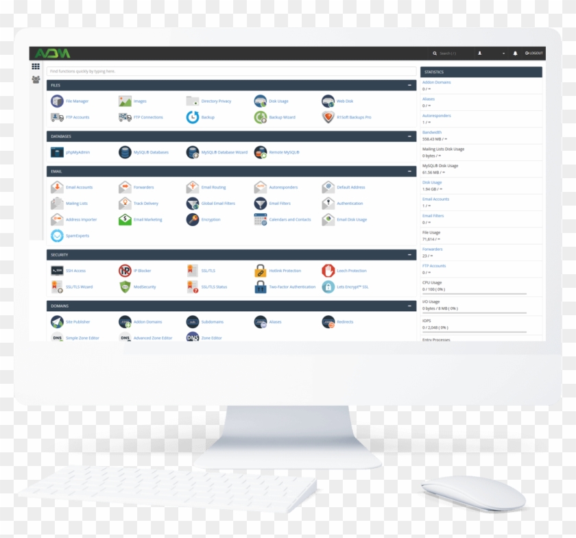 Cumbria Web Hosting Services - Cpanel Interface Clipart