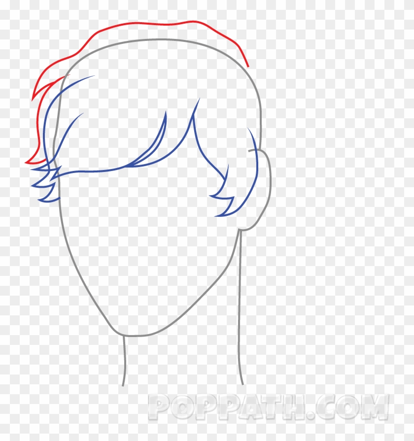 Drawing Men Man Hair - Sketch Clipart #4544256