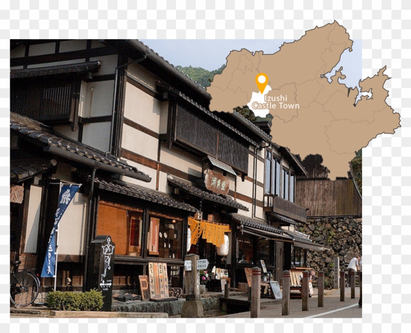 Image Of Izushi Castle Town And Map - Izushi Clipart #4544612