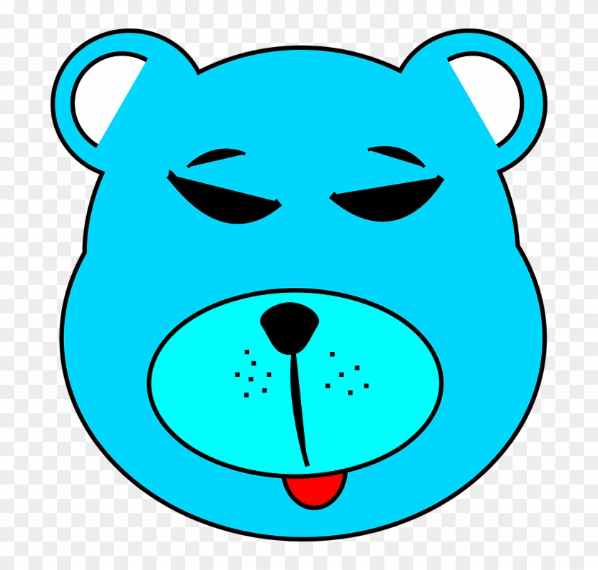 Bear Blue Animal Polar Bear Cartoon Teddy Kid - Vector Graphics Clipart #4544646