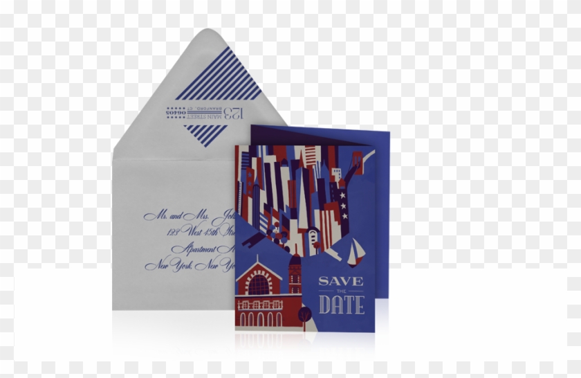 Ellis Island Inspired Save The Date - Norgine Clipart #4544857