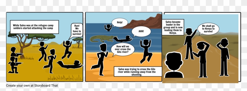 A Long Walk To Water - Cartoon Clipart