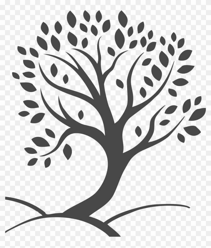 Team Member Tree - Black And White Tree Png Hd Clipart #4545077