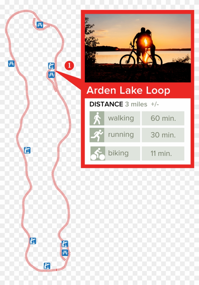 Trails Arden Lake Loop - Drawing Clipart