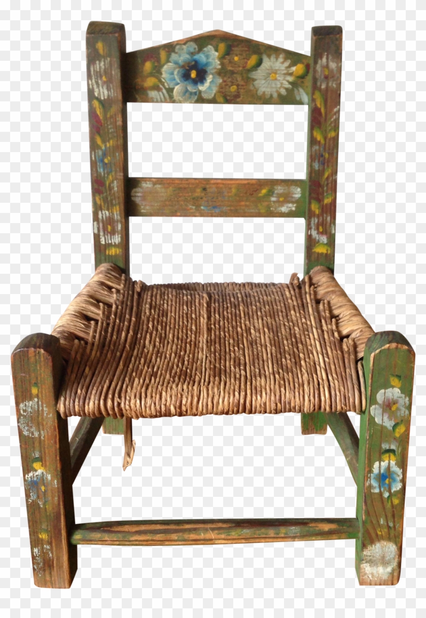 Vintage Hand Painted Cane & Wood Child's Chair On Chairish - Rocking Chair Clipart