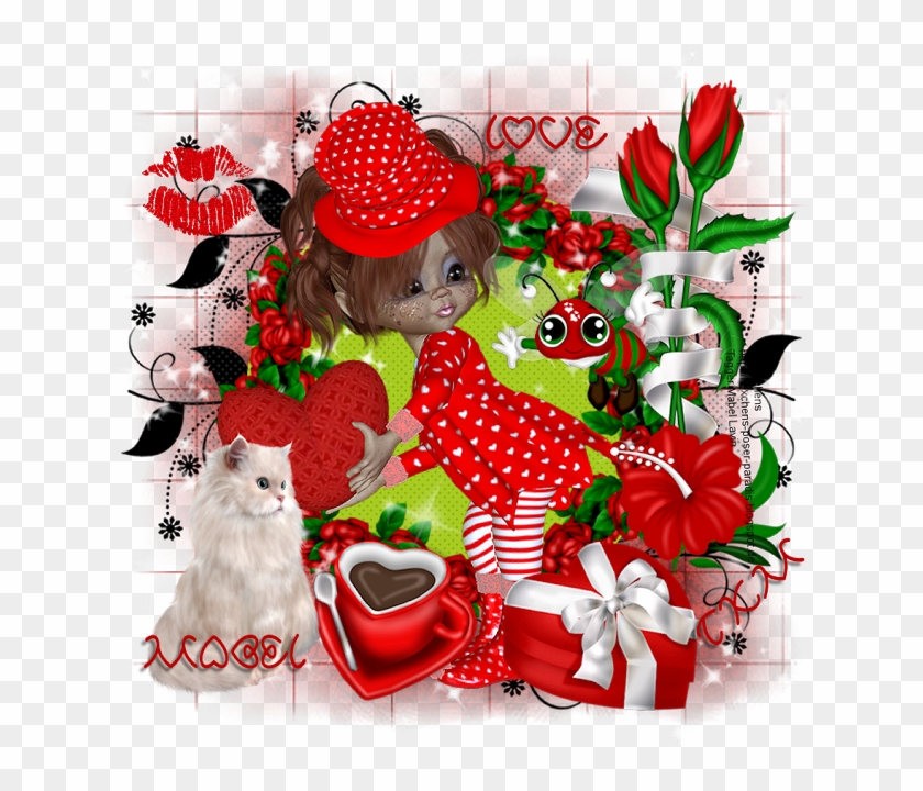 Tag Nº 772 Febrero - Floral Design Clipart