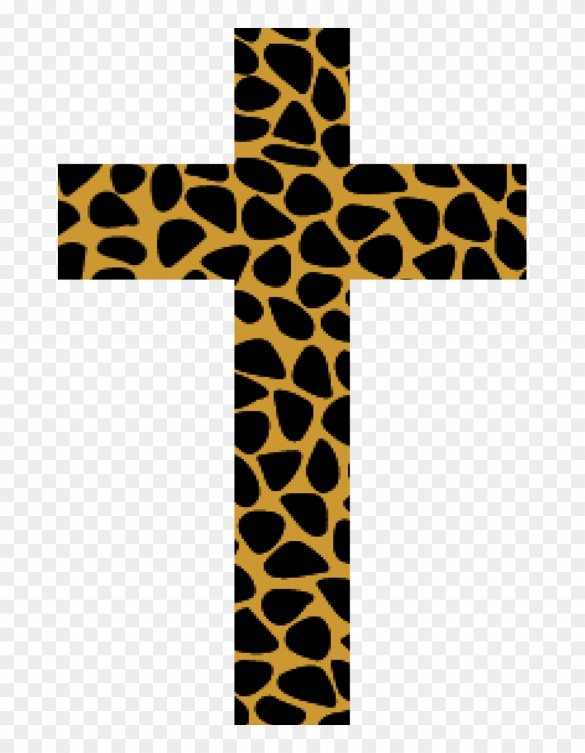 J - A - Z - E Attire Leopard Print Cross - Leopard Print Cross Clipart #4546572