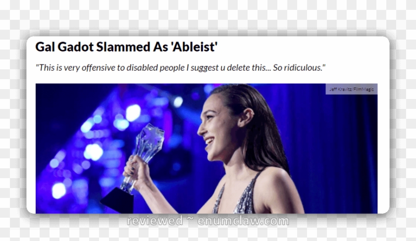 Gal Gadot Slammed As 'ableist' - 24th Annual Critics Choice Awards Clipart #4547473