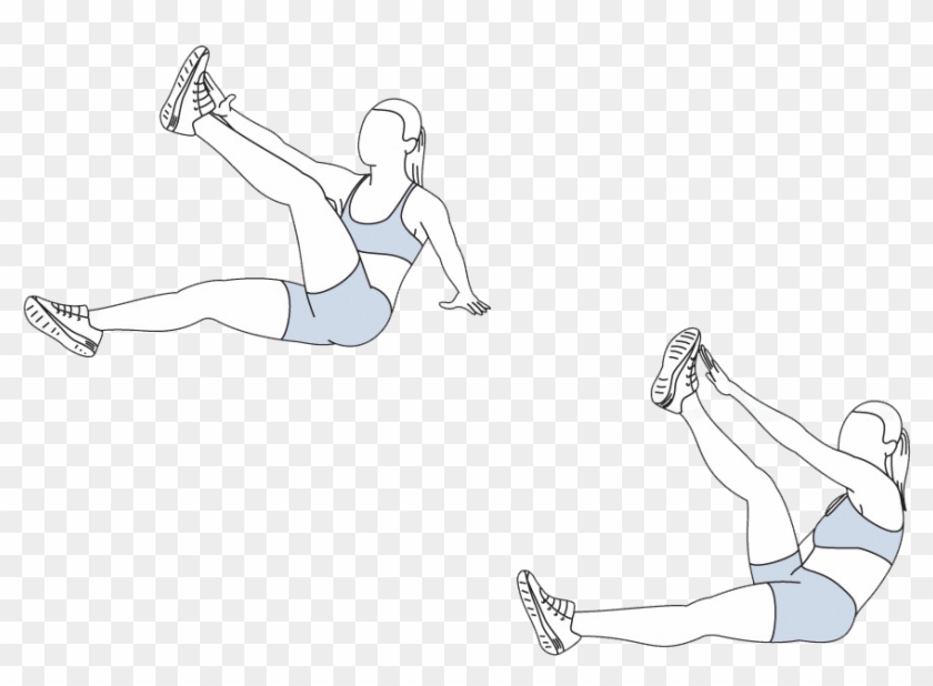 How To Get 6 Pack Abs Women, 6 Pack Abs Women, Girls - Cross Body Toe Taps Clipart