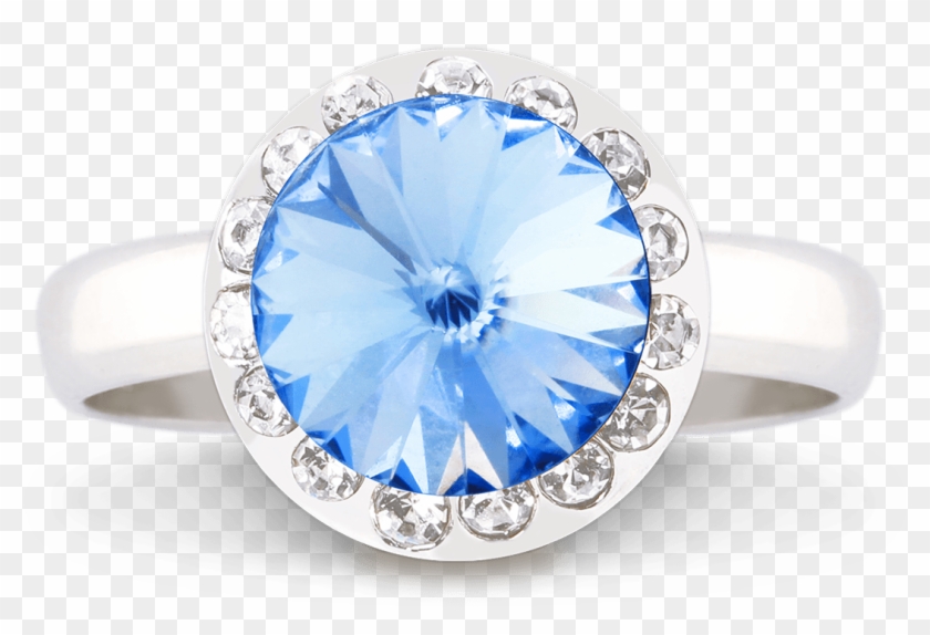 Halo Ring 1200 Light Sapphire Copy - Pre-engagement Ring Clipart