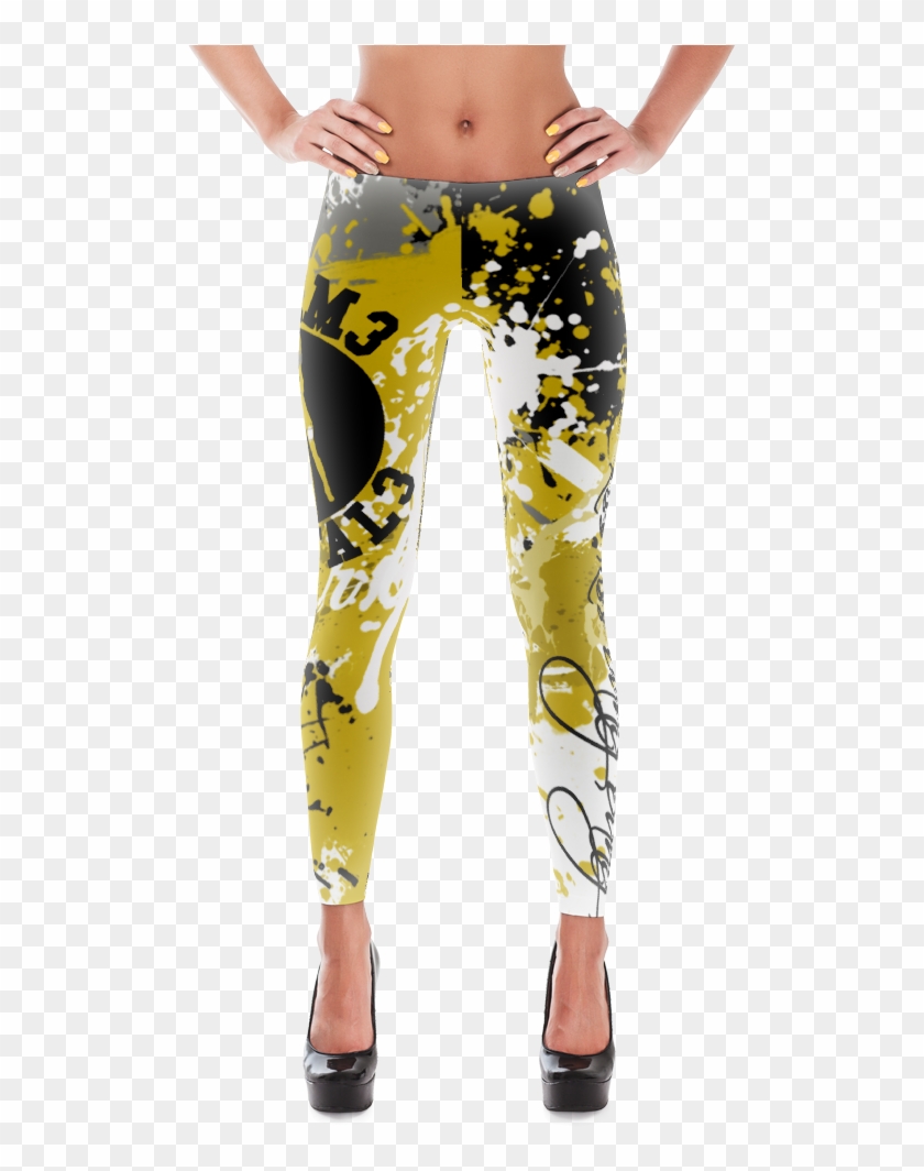 Ff Gold Splatter Leggings - Christmas Cat Leggings Clipart #4548477