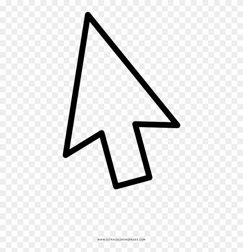 Cursor Coloring Page - Triangle Clipart
